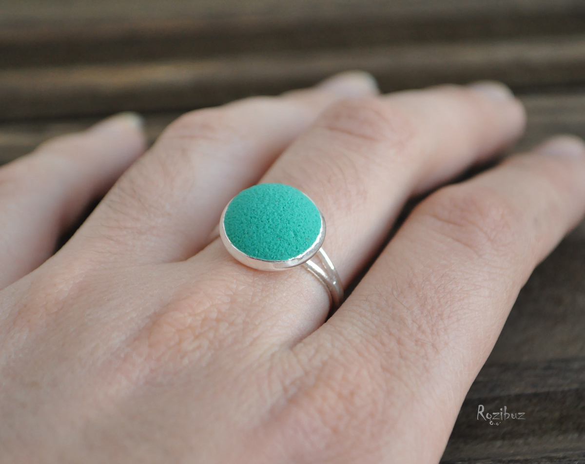 Текстура голубая небольшое кольцо ручной работы купить